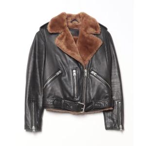 「ALLSAINTS」 レザーブルゾン 2 ブラック レディース