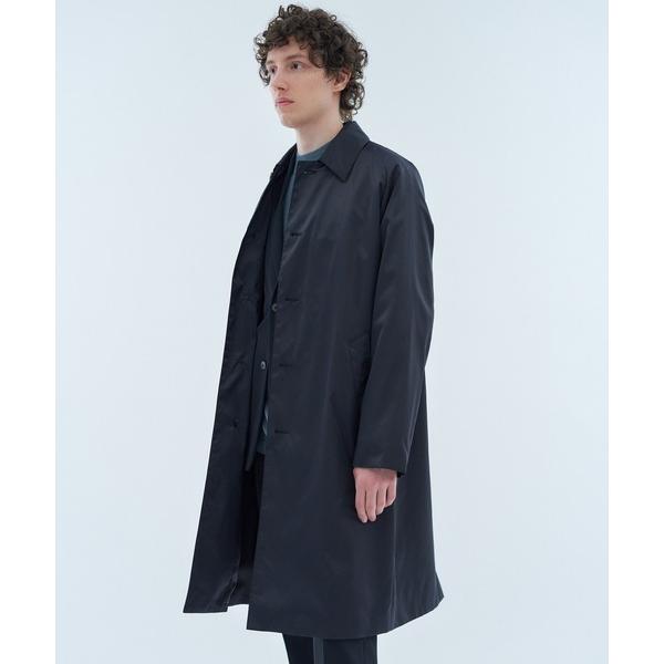 ステンカラーコート コート ESTNATION / シャイニーサテン バルマカーンコート メンズ