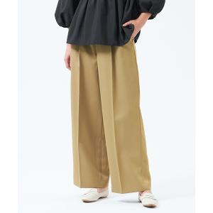 パンツ ツータックワイドシルエットパンツ レディース
