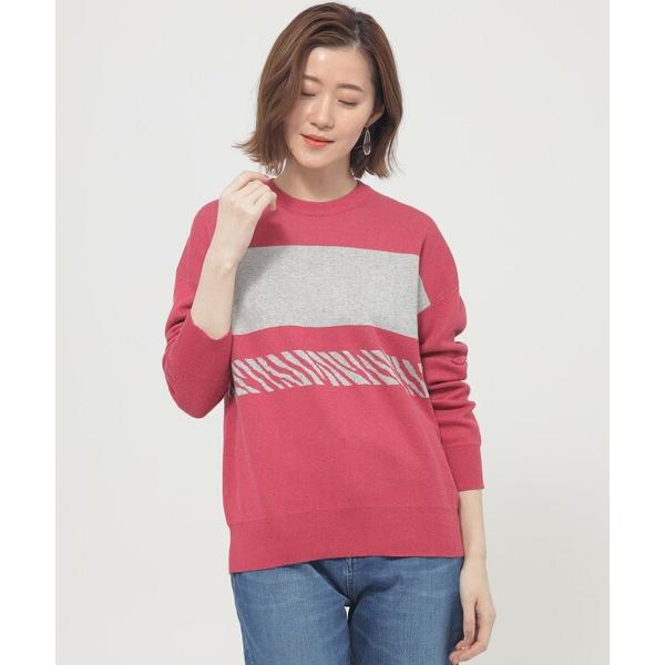 ニット セーター 「ウォッシャブル」ゼブラボーダープルオーバーニット レディース