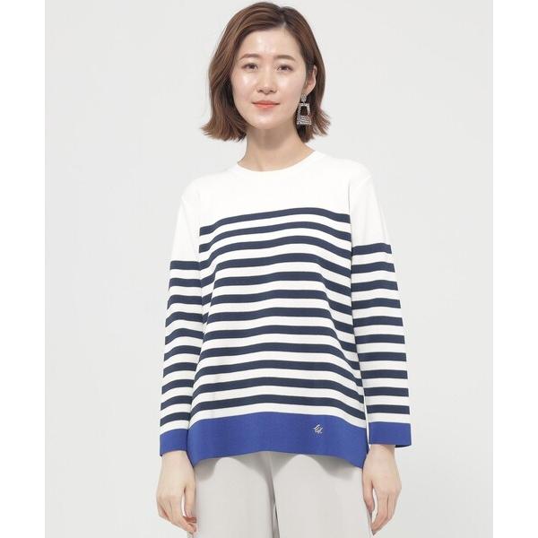 ニット セーター 「ウォッシャブル」ミラノリブボーダーニット レディース