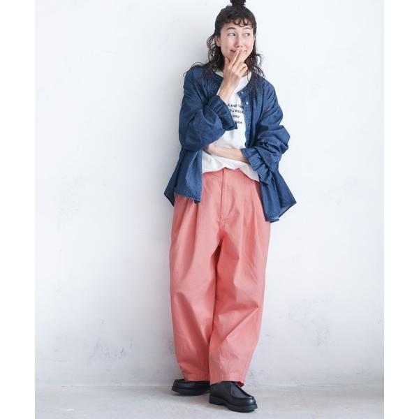 パンツ チューリップなワイドパンツ レディース