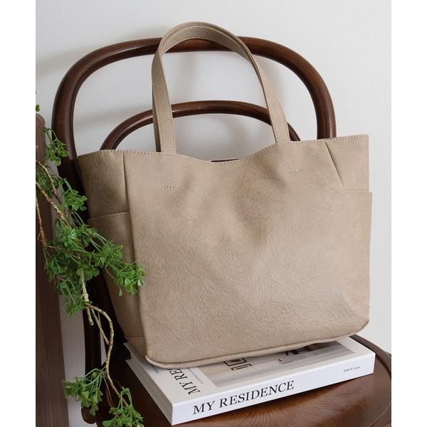 トートバッグ propellerheads しわ合成皮革トートバッグ レディース