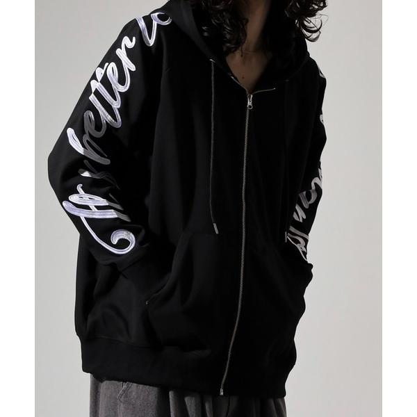 スマホショルダー パーカー Logo embroidery zip-up hoodie / ロゴ刺繍...