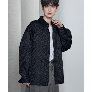 シャツ 総柄ジャガードワイドドレープシャツ メンズ レディース