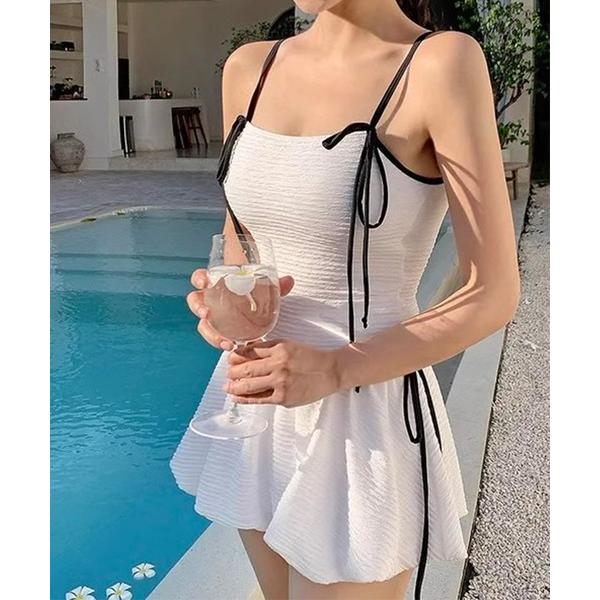 水着 「SWIMWEAR/水着」リボンバレエコアワンピース水着 レディース