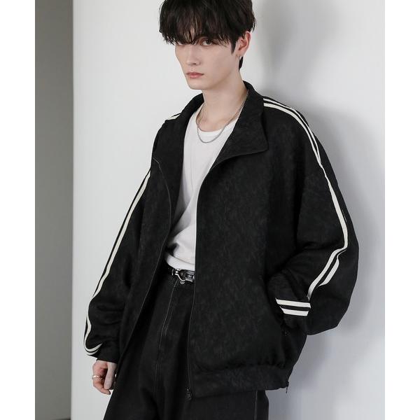 コート ジャケット 総柄ジャガードトラックジャケット メンズ