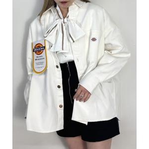 コート アウター 「Dickies」デニムワイドシャツジャケット レディース