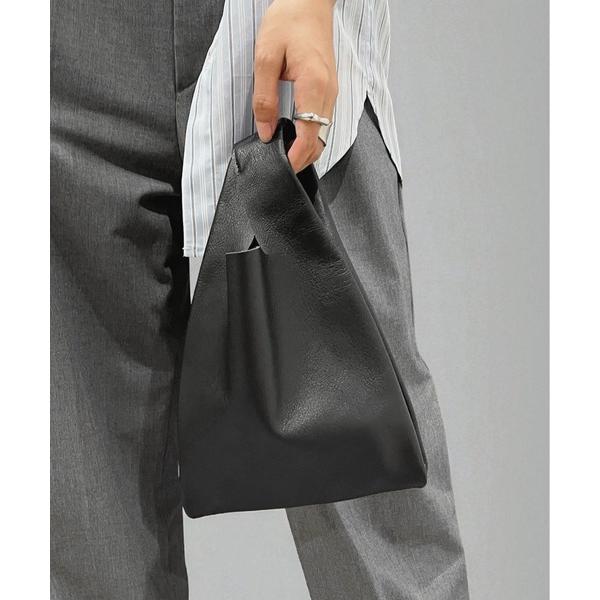 ハンドバッグ 「U/遊」ゴートレザーミニマルシェ  / 山羊革 /本革