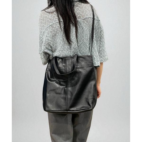 トートバッグ 「U/遊」ゴートレザー2WAY TOTEBAG /山羊革 /本革 メンズ レディース