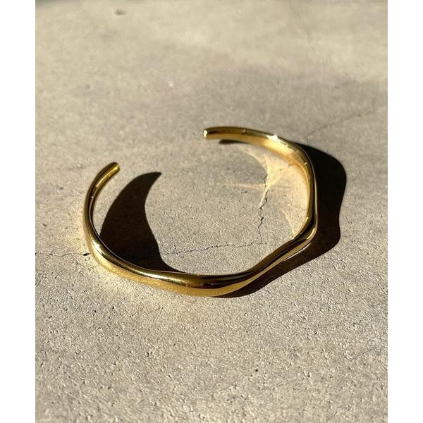 バングル 金属アレルギー対応「ステンレス」ウェーブバングル レディース