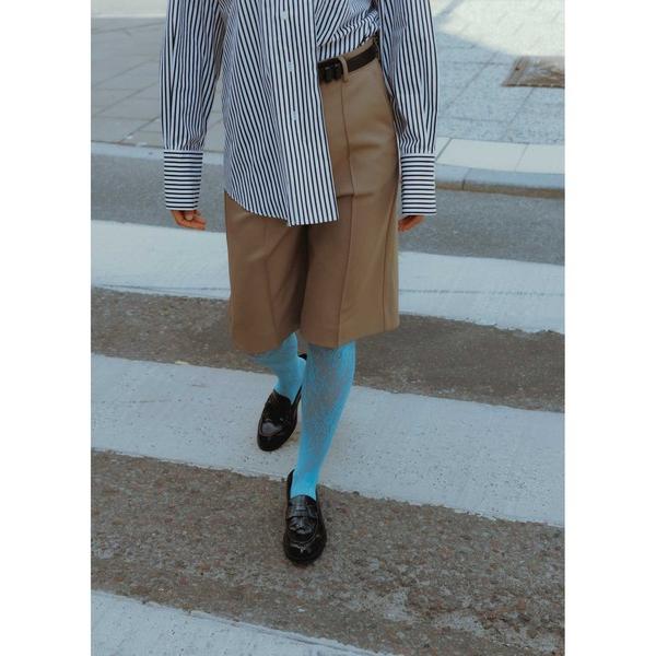 タイツ Rosa Lace Tights Sky Blue レディース