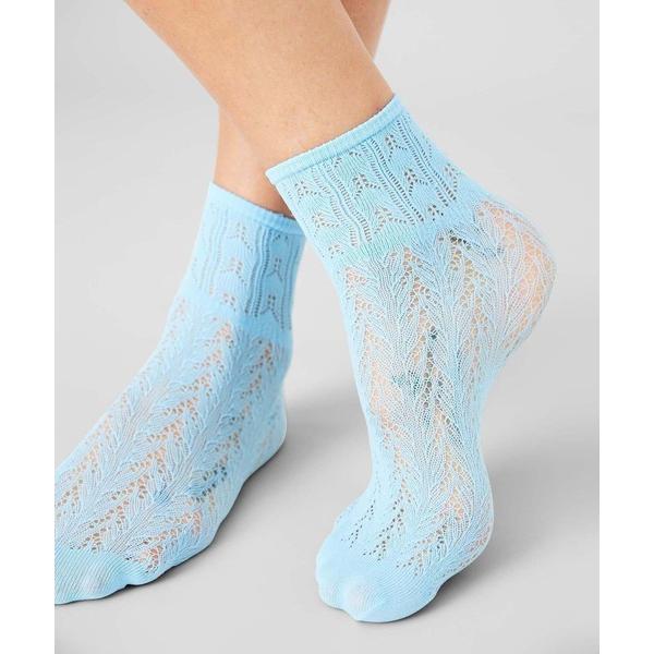 靴下 Erica Crochet Socks Sky Blue レディース