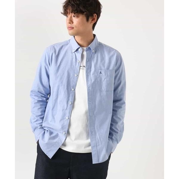シャツ 「累計2万枚販売」エッフェル塔刺?オックスボタンダウンシャツ メンズ
