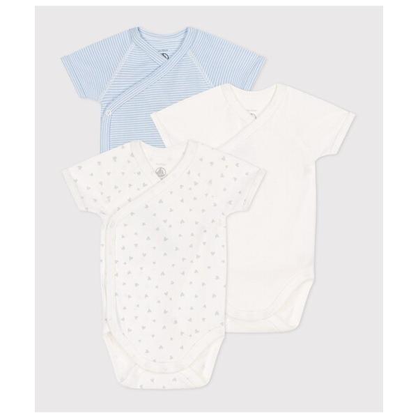 ベビー肌着 半袖あわせボディ３枚組