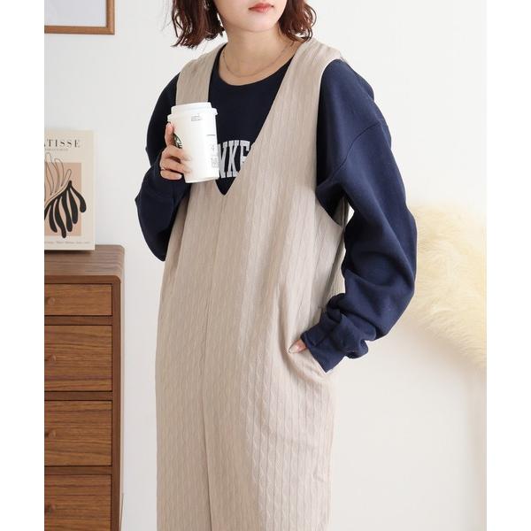 ジャンパースカート CHiLL365 Vネックジャンスカ