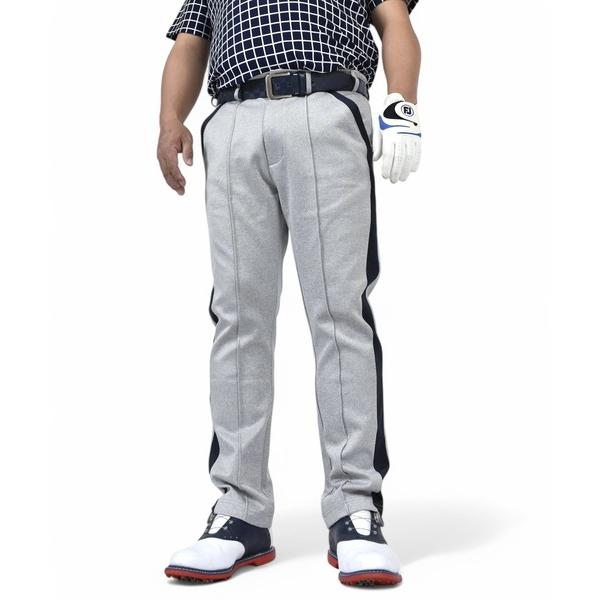 ゴルフ キングサイズ ポンチジャージ素材 ライン入りゴルフパンツ メンズ