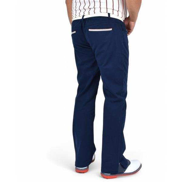 ゴルフ キングサイズ ラインテープ使い スリット入り ローライズゴルフパンツ メンズ