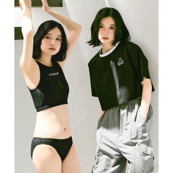 水着 ラッシュガード付き4点セット水着 (半袖Tシャツ) レディース