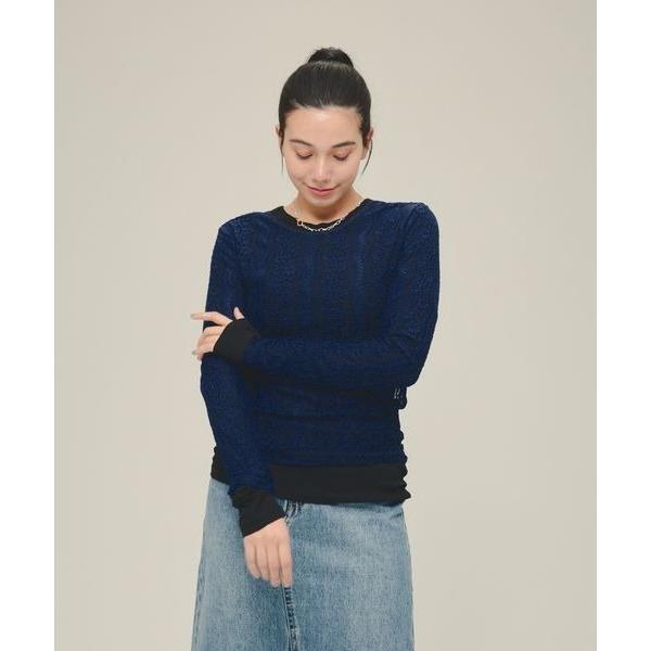 tシャツ 「eL」Lace Fit Pullover LS/287472 レディース