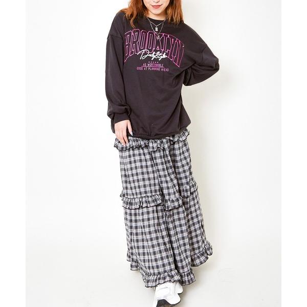 ワンピース 柄ティアードワンピース