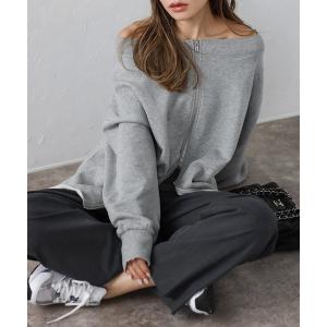トレーナー スウェット 前後2WAYオフショルダージップスウェット レディース｜ZOZOTOWN Yahoo!店
