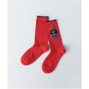 靴下 POLO RALPH LAUREN レディース オーガニックコットン混 デニムベア クルーソックス 03207241 レディース