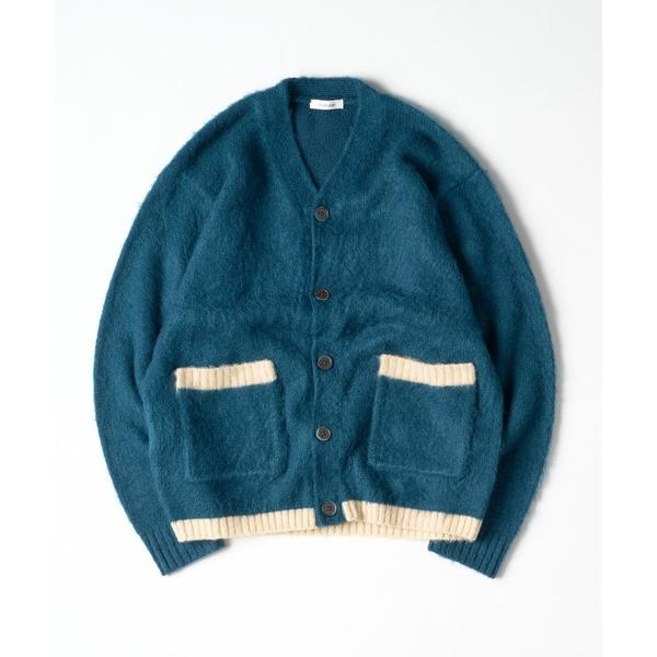 カーディガン SHAGGY COLOR LINE DOUBLE POCKET CARDIGAN / ...