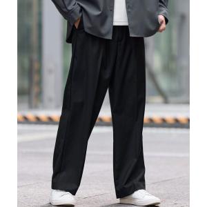 スラックス TR / コーデュロイ マルチファブリックリラクシングタックワイドスラックスパンツ メンズ