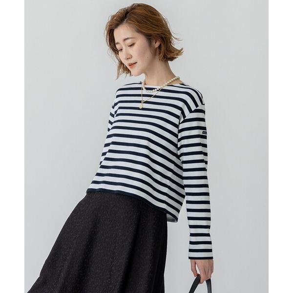 tシャツ 「CanCam４月号掲載/洗える」Armor-lux スムース バックボタン ボーダー カ...