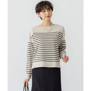 tシャツ 「洗える」Armor-lux クロップドボーダー カットソー