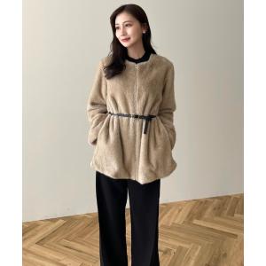 「HALUHIROINE」 ノーカラーコート FREE ライトベージュ レディース