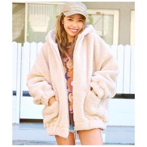 「anap mimpi」 ジップアップブルゾン FREE グレイッシュベージュ レディース