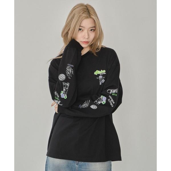 tシャツ ∴WEGO/別注VISIONグラフィックスリーブプリントロンT メンズ レディース
