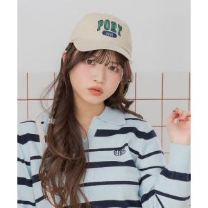 帽子 ハット PORT刺繍キャップ レディース