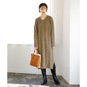 「koe」 ニットワンピース FREE グレイッシュベージュ レディース