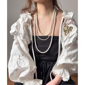 ネックレス lus. イミテーションパールロングネックレス レディース