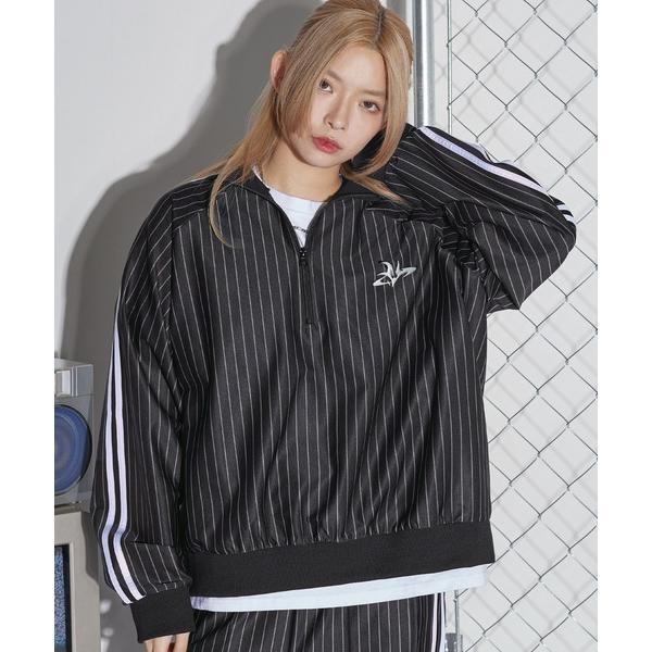 コート ジャケット ハーフジップメタルプレートトラックジャケット メンズ レディース