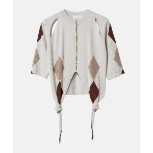 ニット セーター アーガイルニットカーディガン / Argyle Knit Cardigan レディース