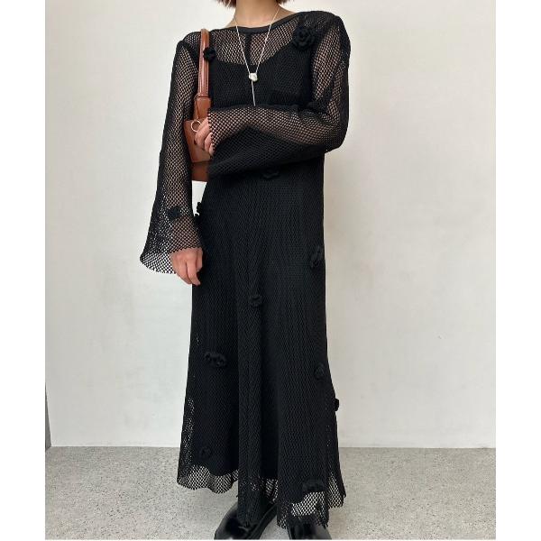 ワンピース HAND 3D MOTIF MESH DRESS