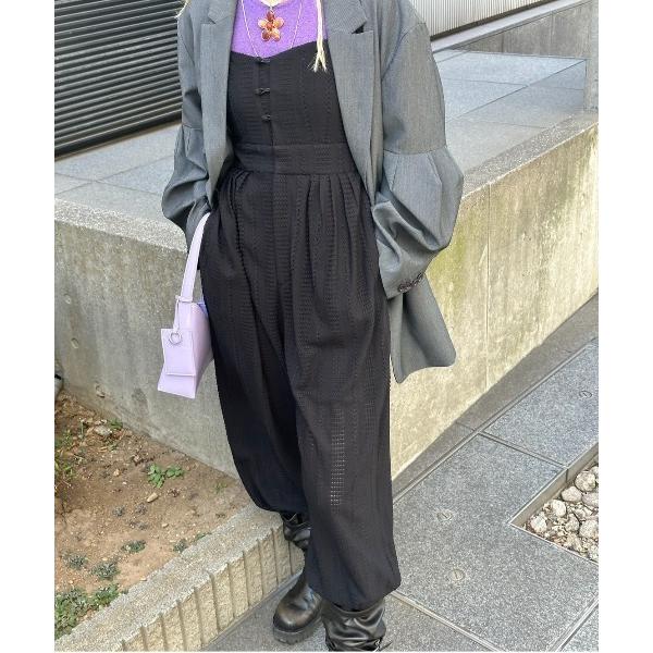 サロペット オーバーオール CUT LACE BUSTIER ROMPERS レディース