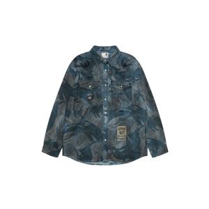 シャツ AAPE WASHED DENIM LONG SLEEVE SHIRT メンズ