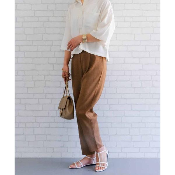 パンツ リネンライクテーパードパンツ レディース