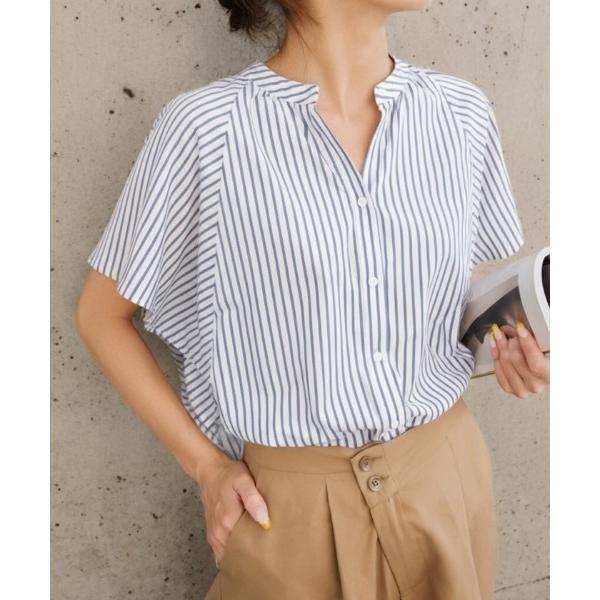 ブラウス シャツ 半袖 さらっと涼しいブラウス レディース
