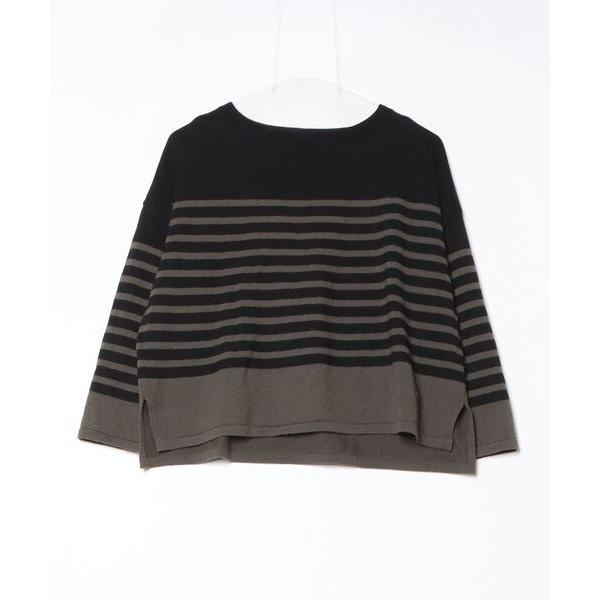 「ORCIVAL」 ボーダー柄長袖ニット FREE グリーン レディース