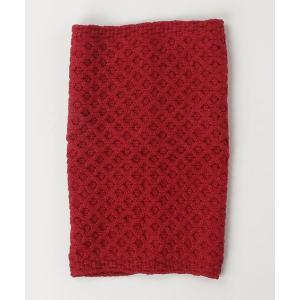 「aran WOOLLEN MILLS」 スヌード FREE レッド レディース