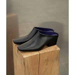 スリッポン Squaretoe Leather Sabot レディース