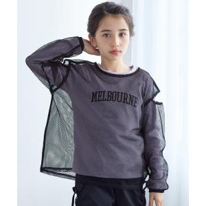 ニット セーター 「WEB限定セール」キッズ メッシュトップス＆リブトップス2点セット キッズ 子供服 女の子