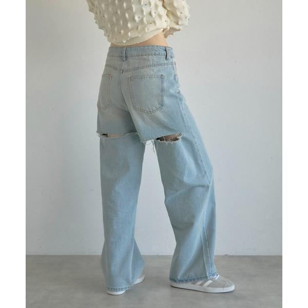 ジーンズ デニム デニムパンツ 「MINERTE」back damaged denim pants ...