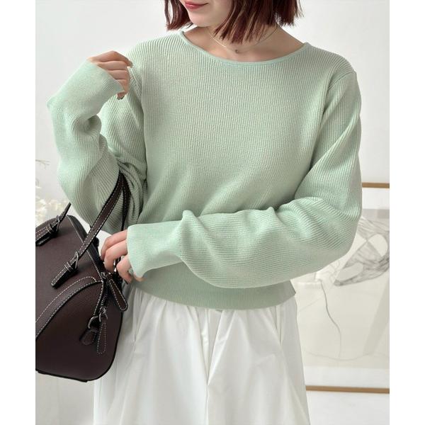 ニット セーター ボートネックベーシックニットトップス「春ニット オフィスカジュアル 着回し抜群 大...